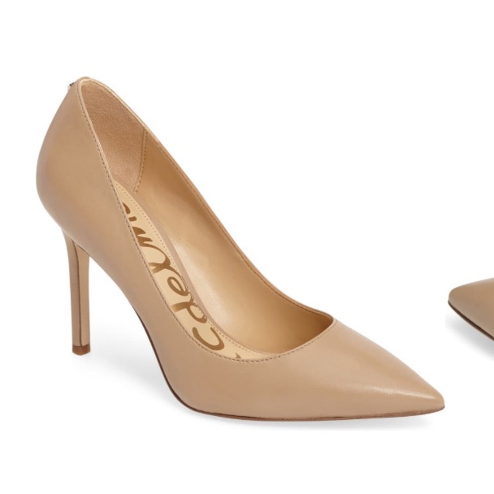 Sam Edelman Tan Leather “Hazel” Pointy Toe Pumps